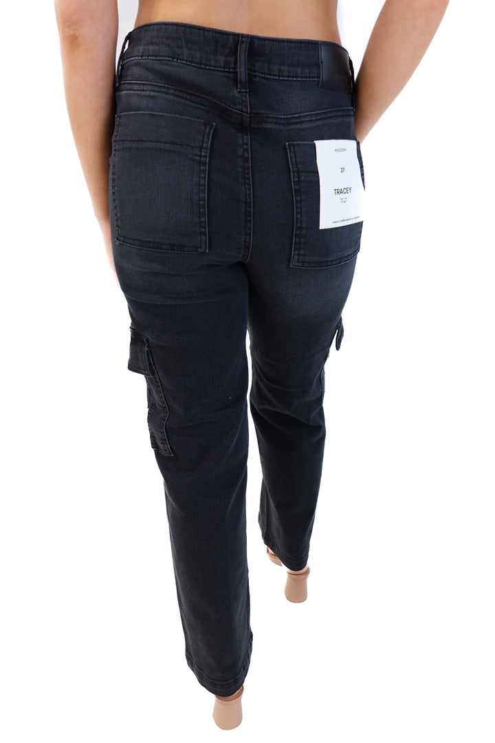 SOLD: Hidden Black Cargo Jeans NWT (27; retail $88)