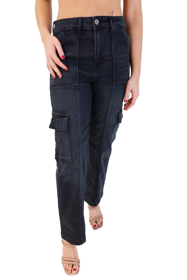 SOLD: Hidden Black Cargo Jeans NWT (27; retail $88)