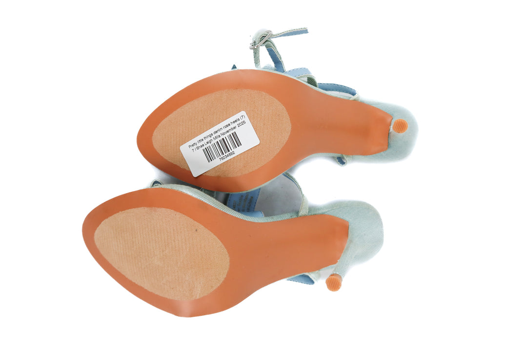 Pretty little thing denim rose heels (7)
