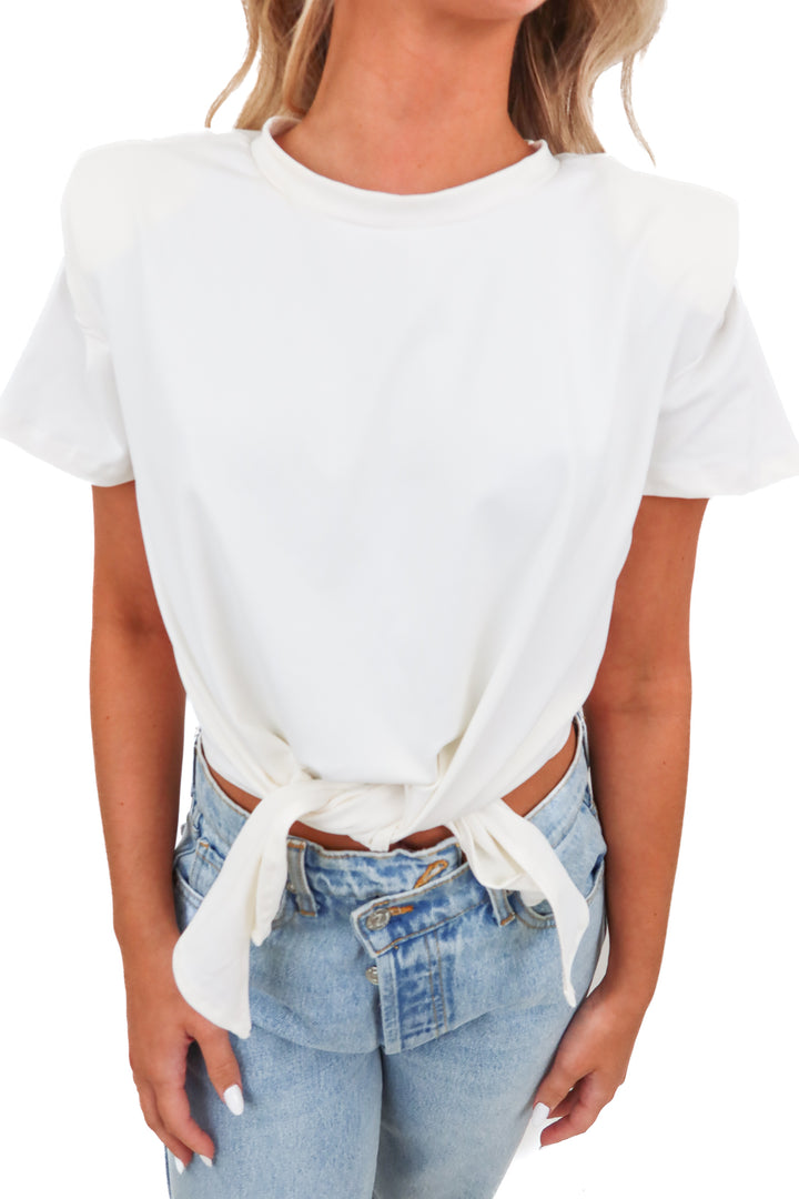 club l white tie front top NWT (6; retail $110)