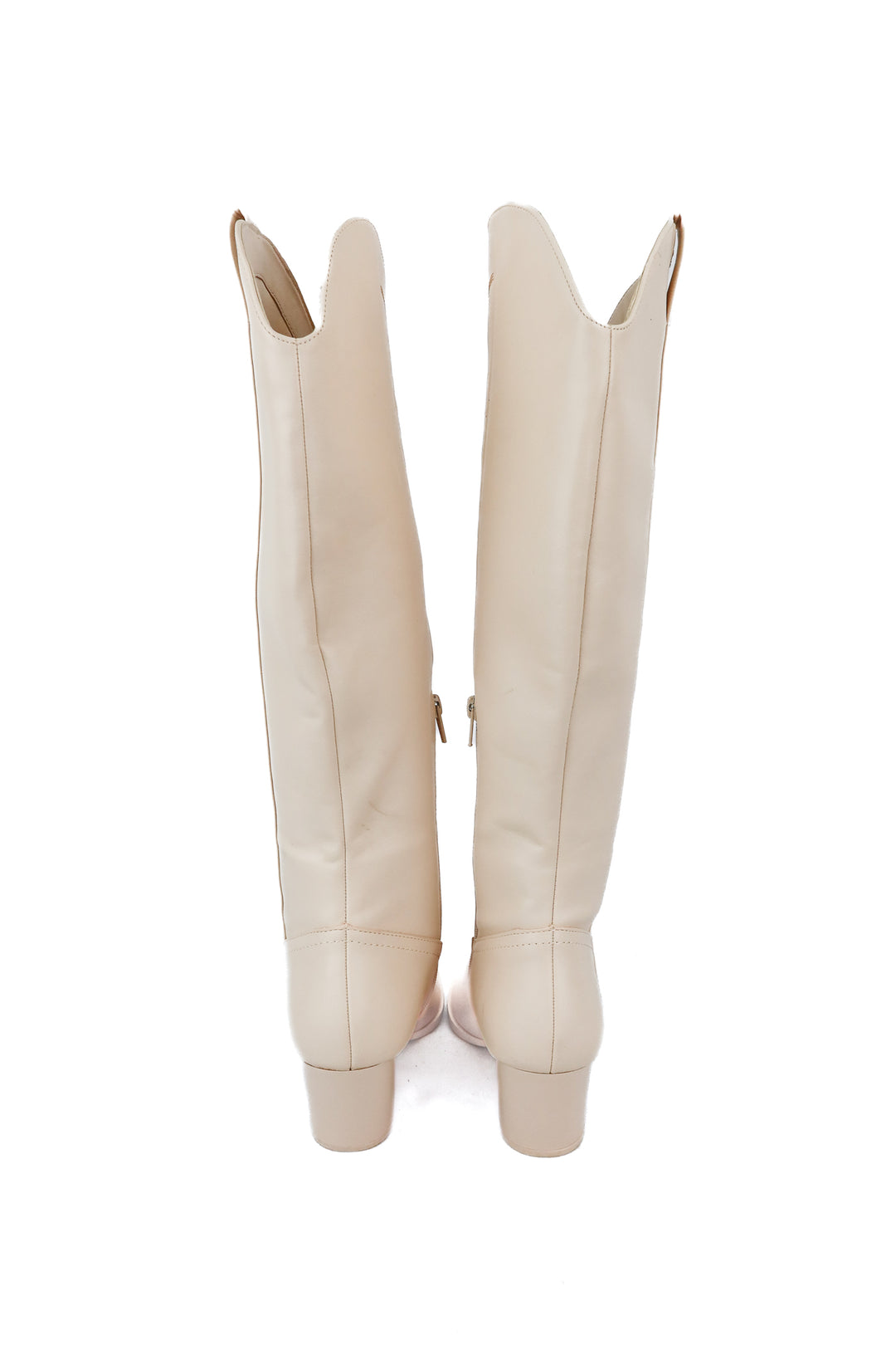 Qupid cream leather cowboy boots (7)