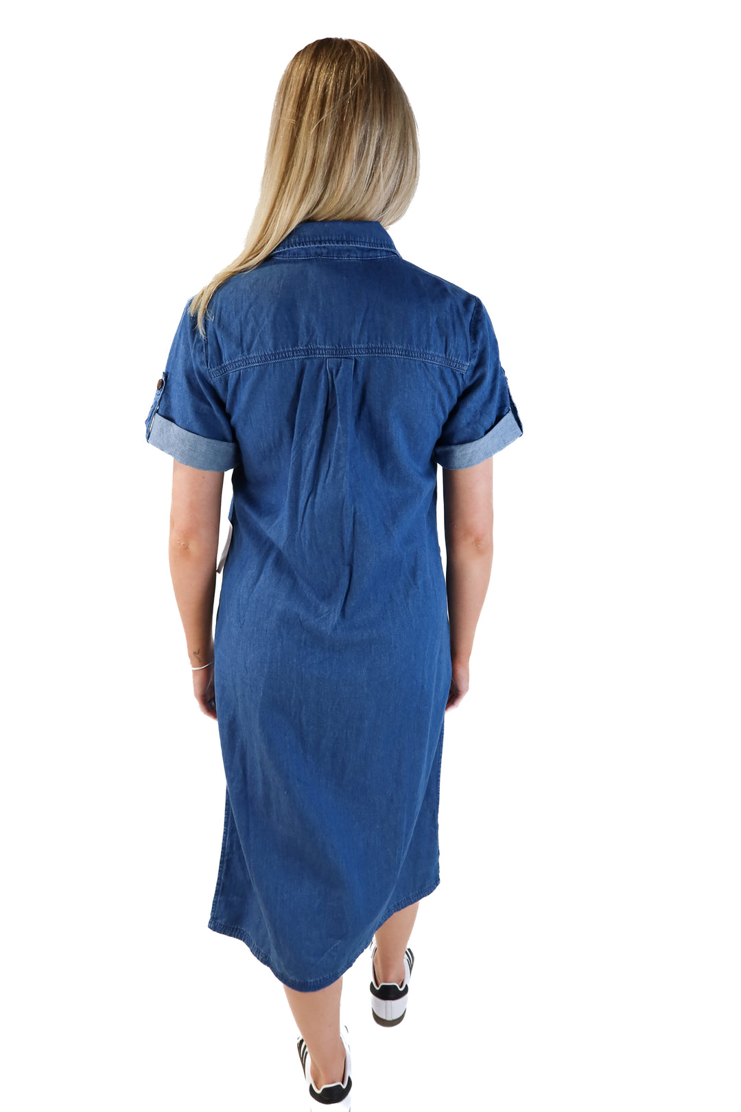 Venus soft denim button midi dress NWT (s; retails for $59.90)