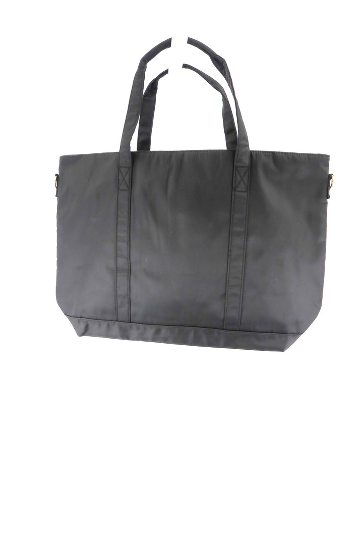 Black water resistant tote bag