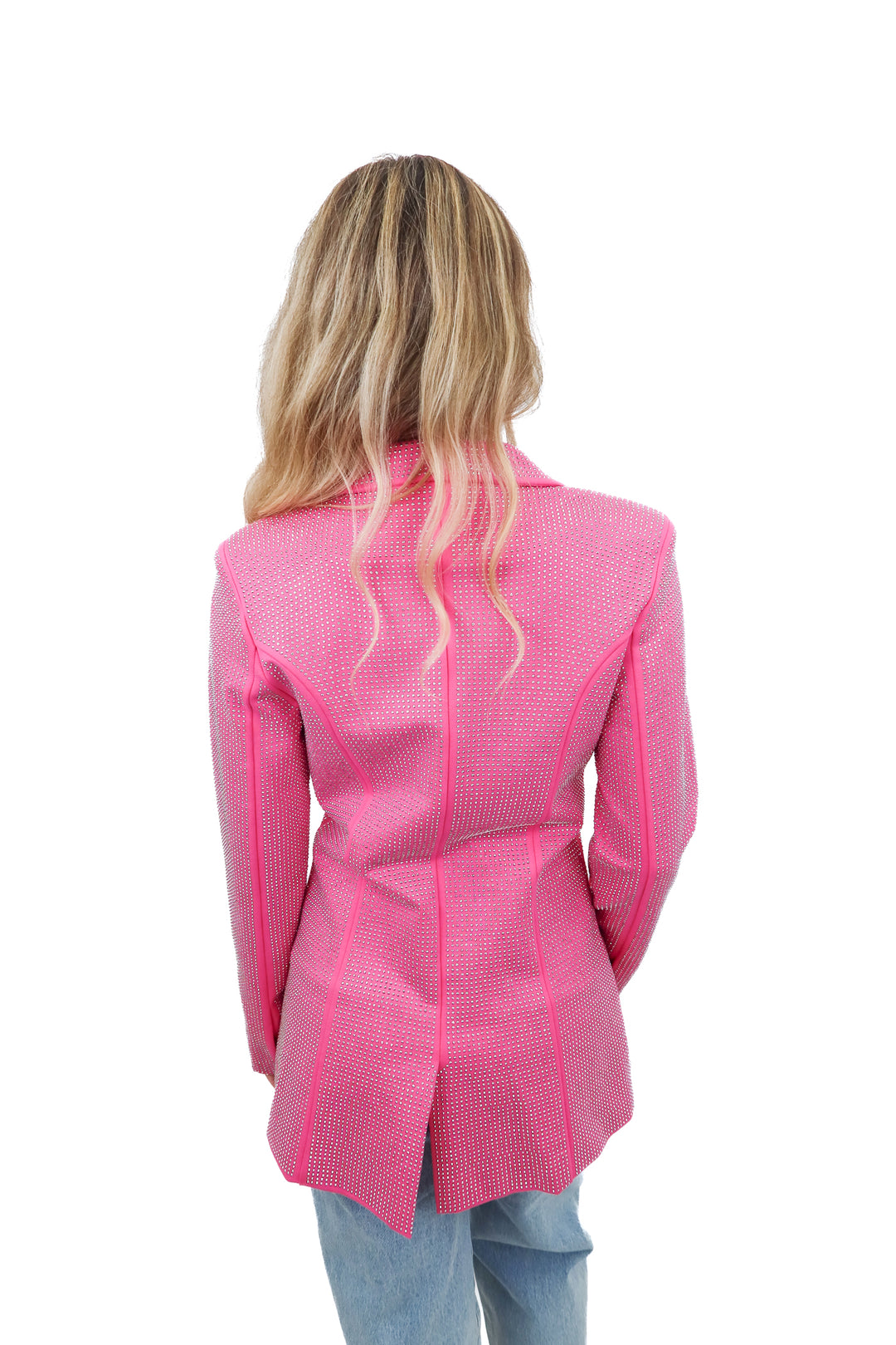 iamgia pink rhinestone blazer NWT (s; retail $140)