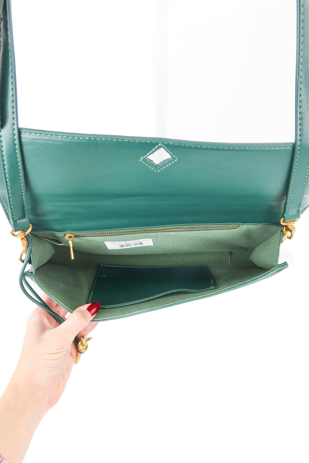 emerald green woven purse
