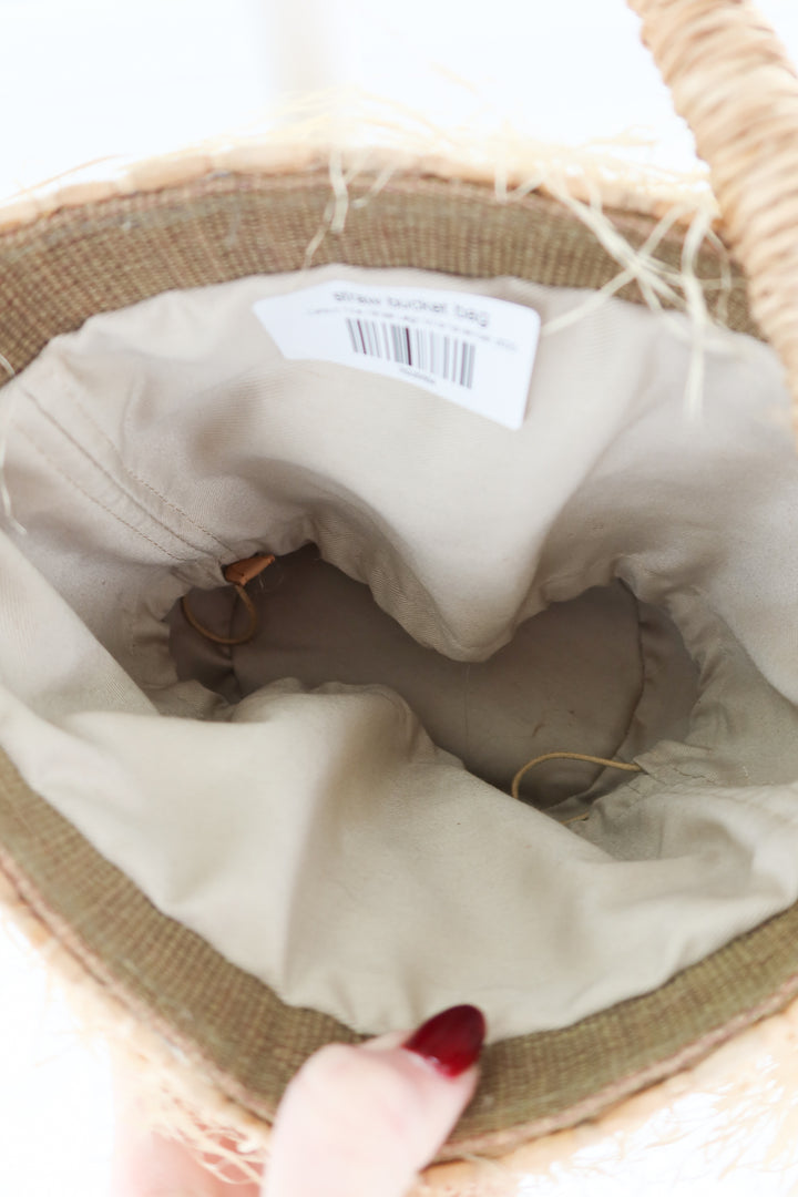 straw bucket bag