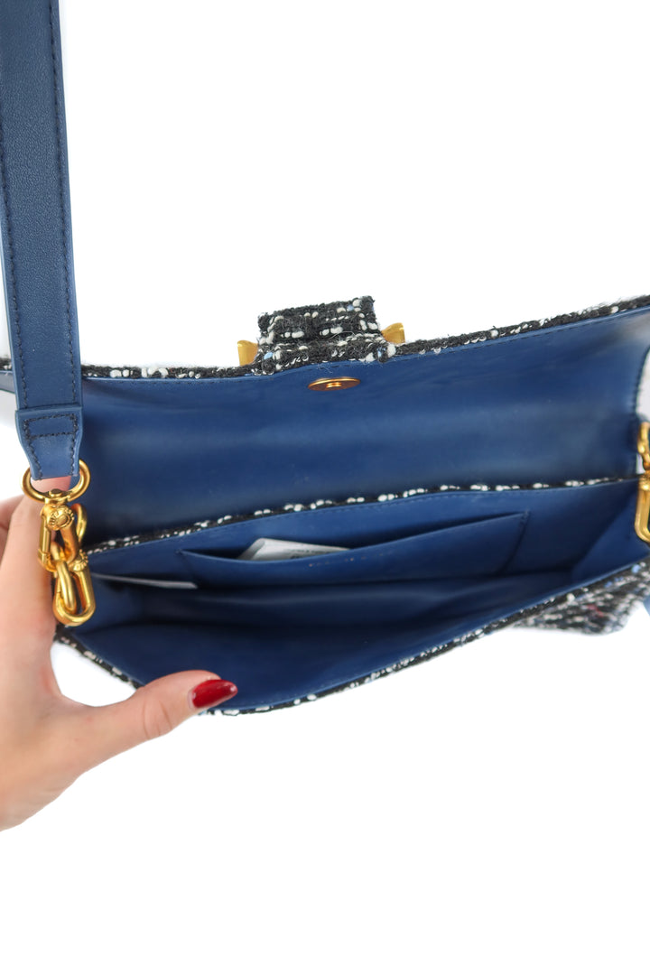 Charles & Keith quilted navy purse (retail $120)