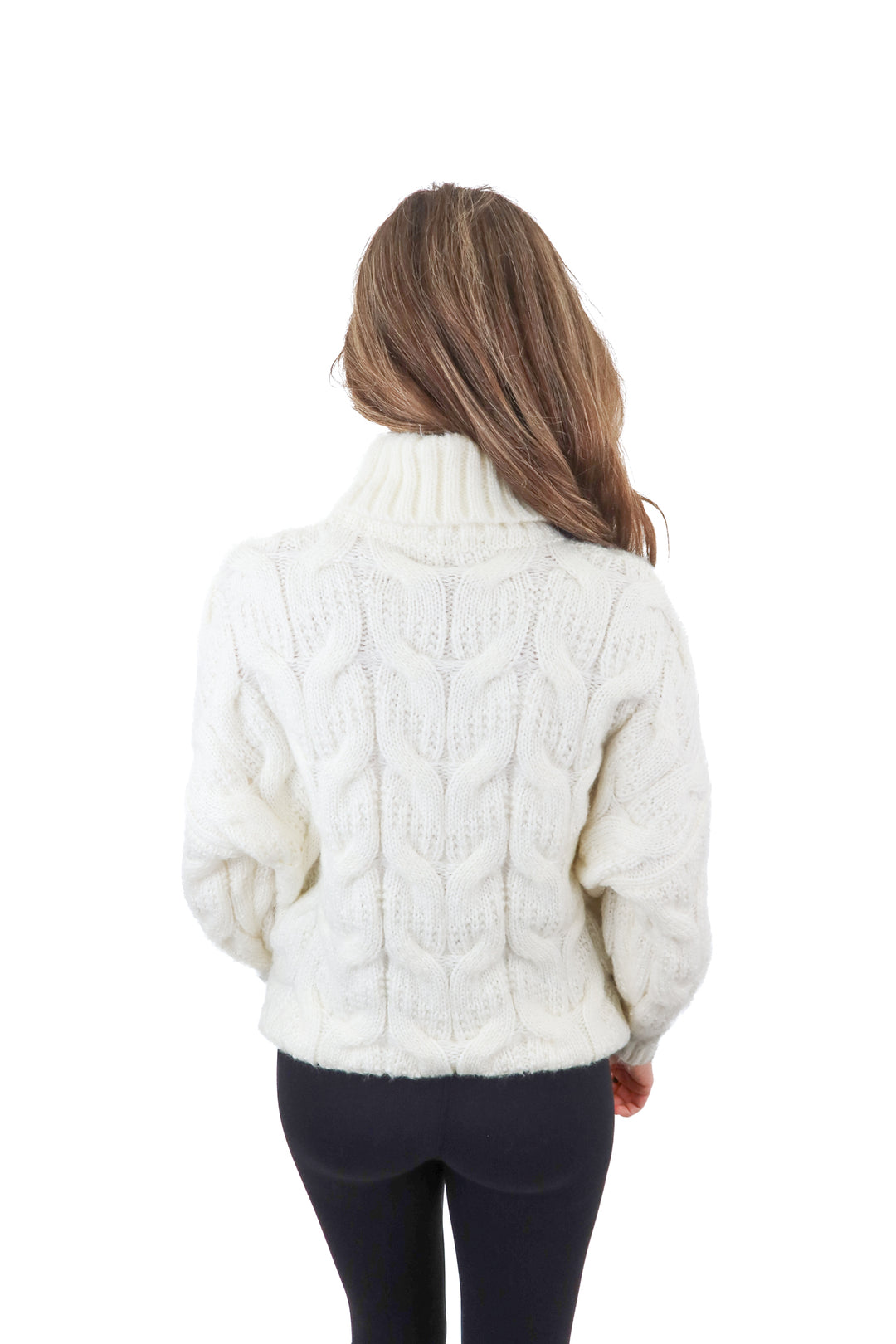 goodnight macaroon white turtleneck sweater (s; retail $59)