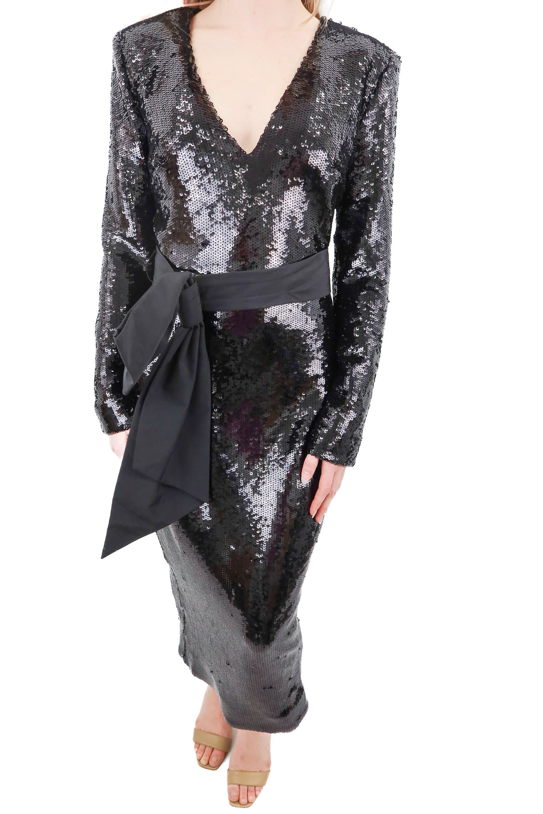 veronica beard black sequin dalyn maxi dress nwt (2; retail $798)