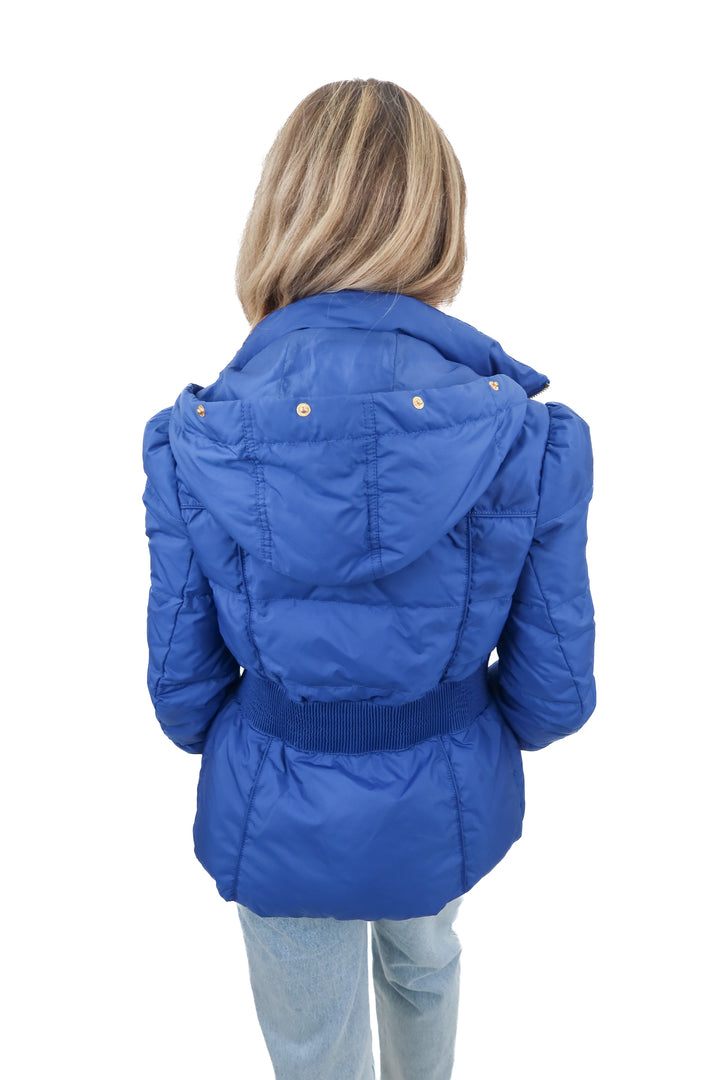 juicy couture blue puffer jacket (s)