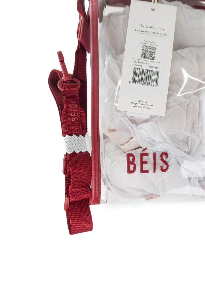 beis burgundy the stadium tote NWT (retail $78)
