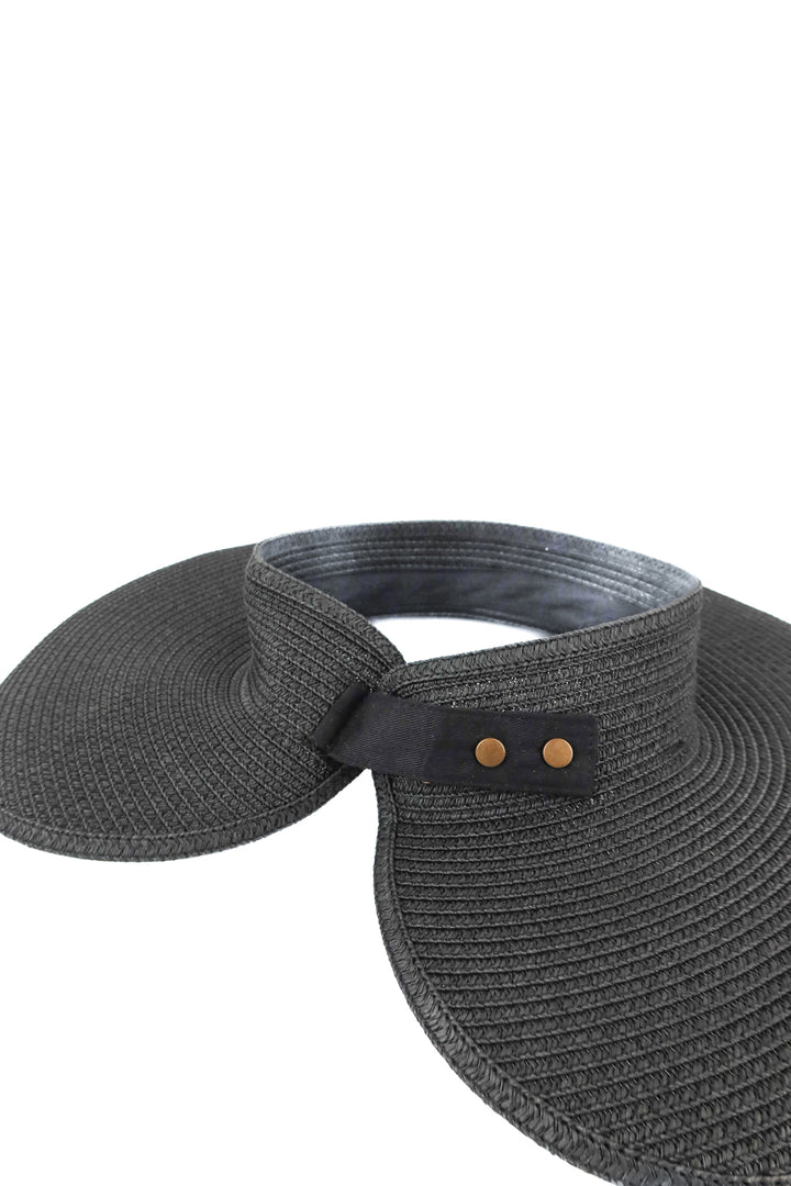 Shade and shore black rattan hat