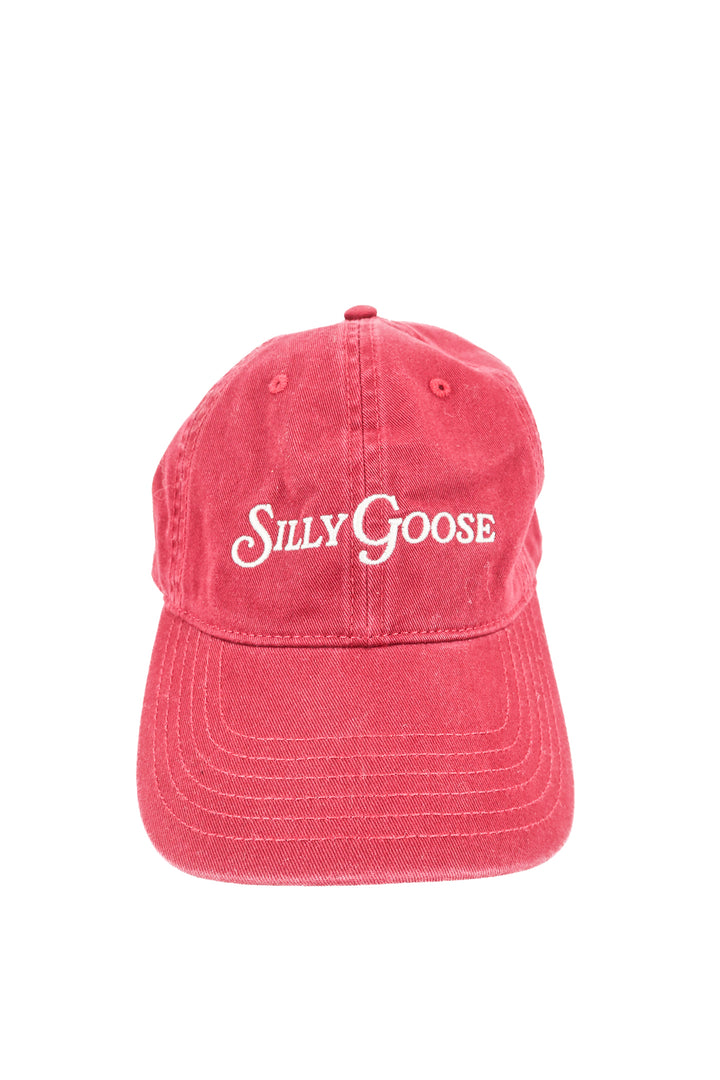 Silly goose burgundy baseball hat