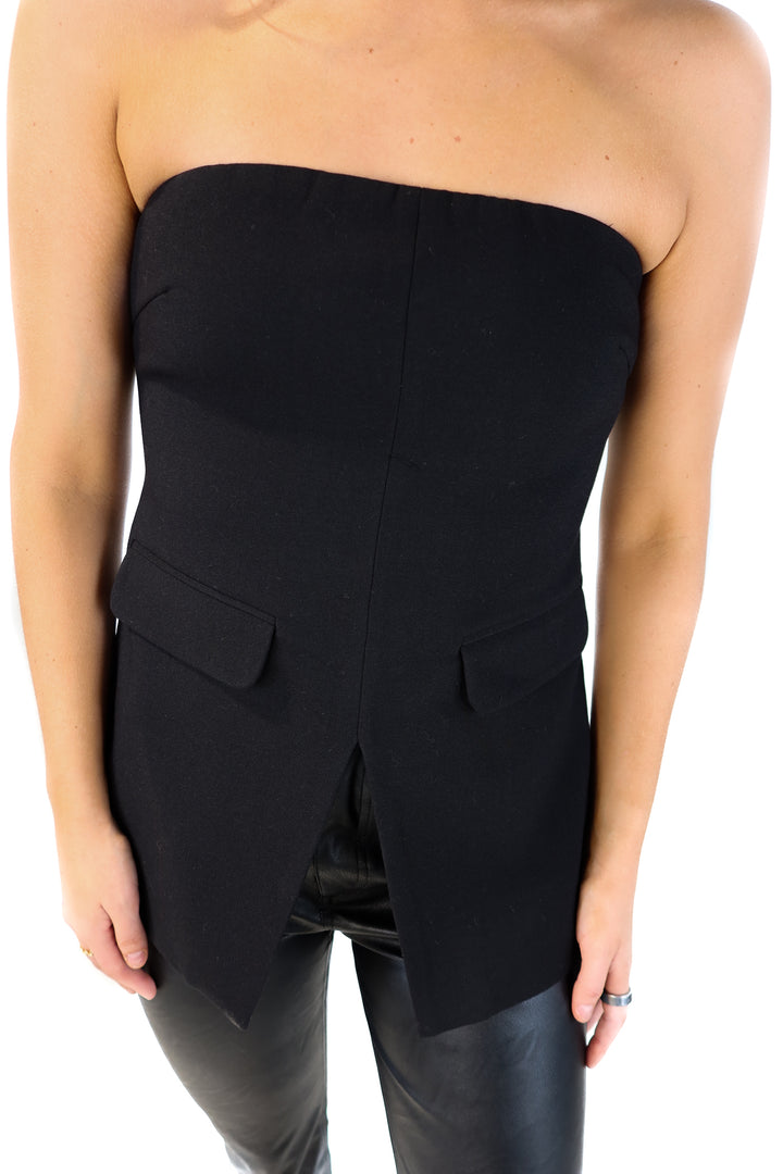 Le ALX black strapless blazer top NWT (s; retails for $139)