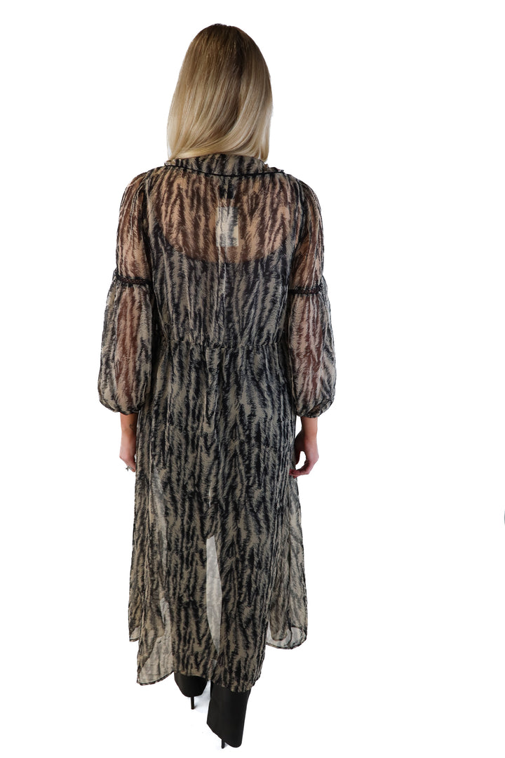 Express Animal Print Sheer Caftan (S/M)