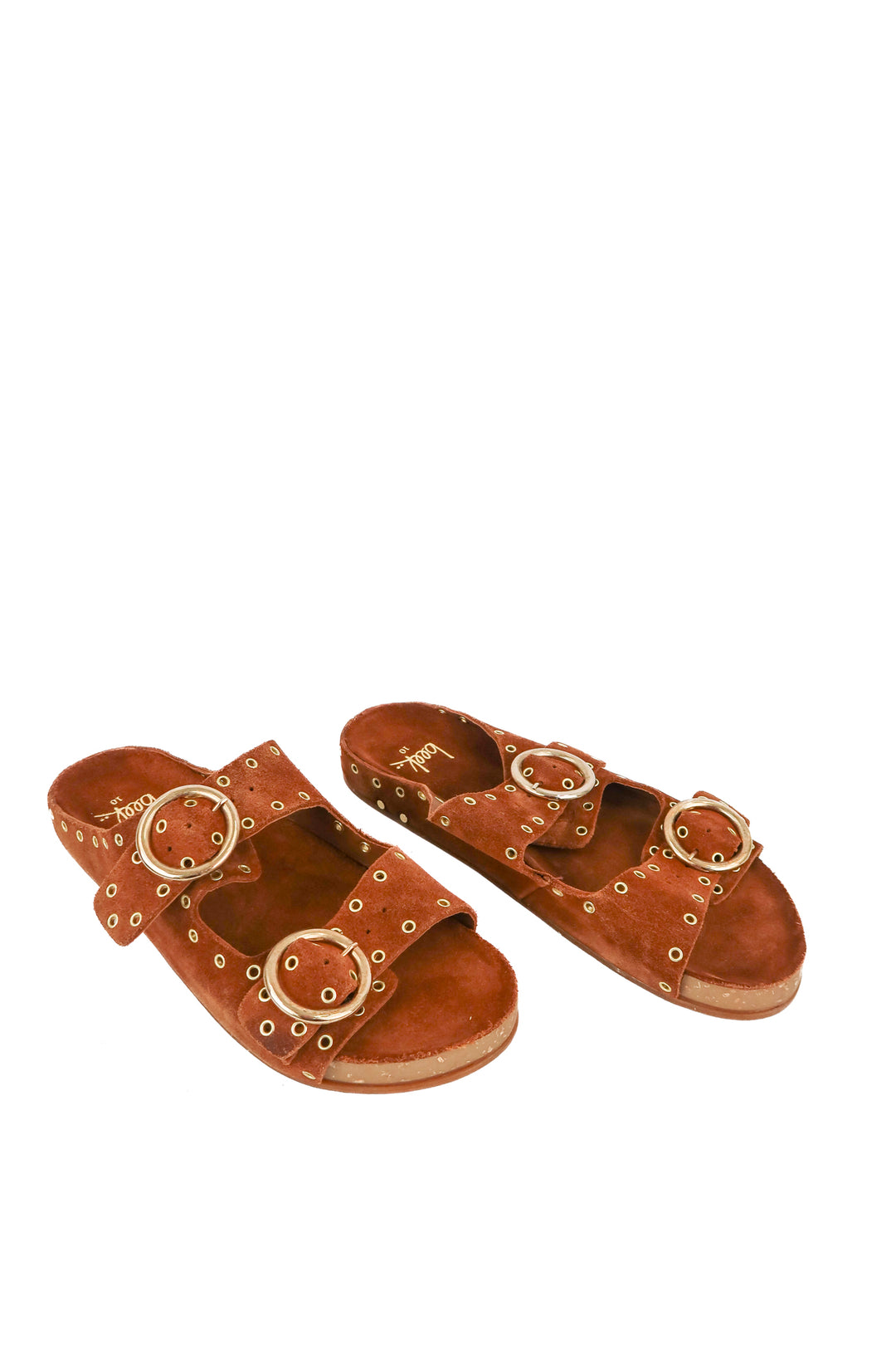beek brown suede studded sandals (10; retail $320)