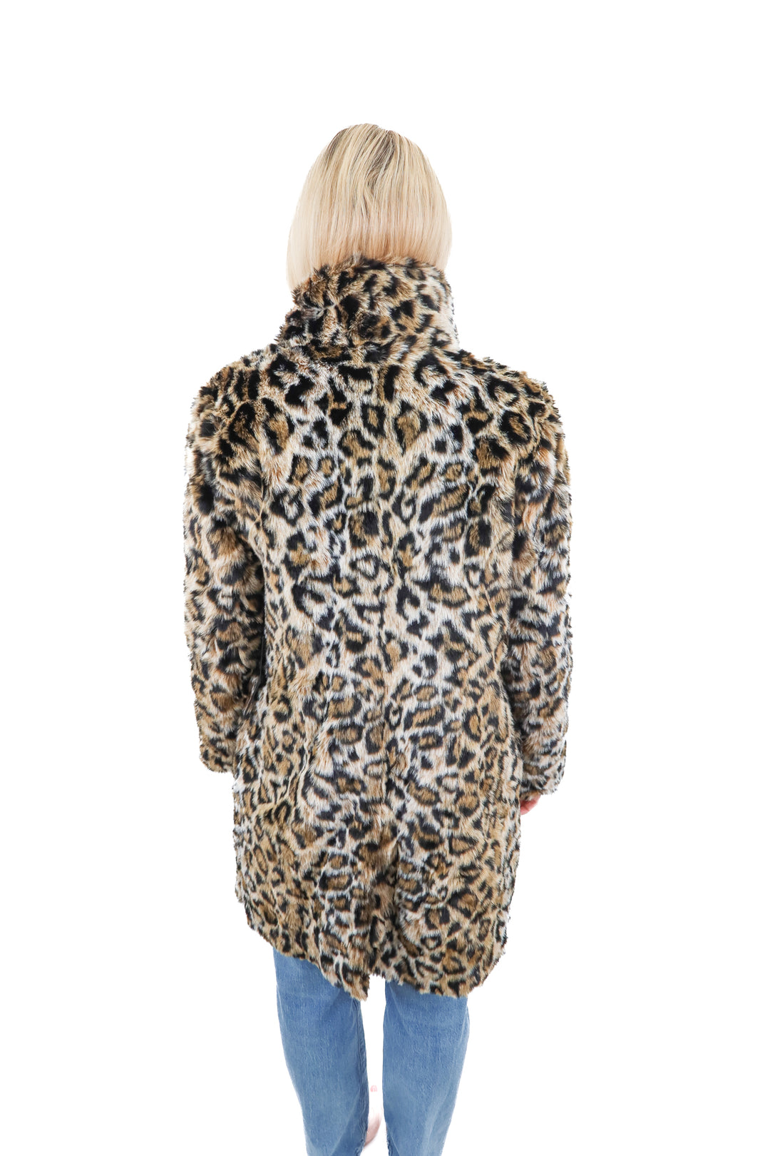 House of Harlow leopard print faux fur coat NWT (XS; retail $255)