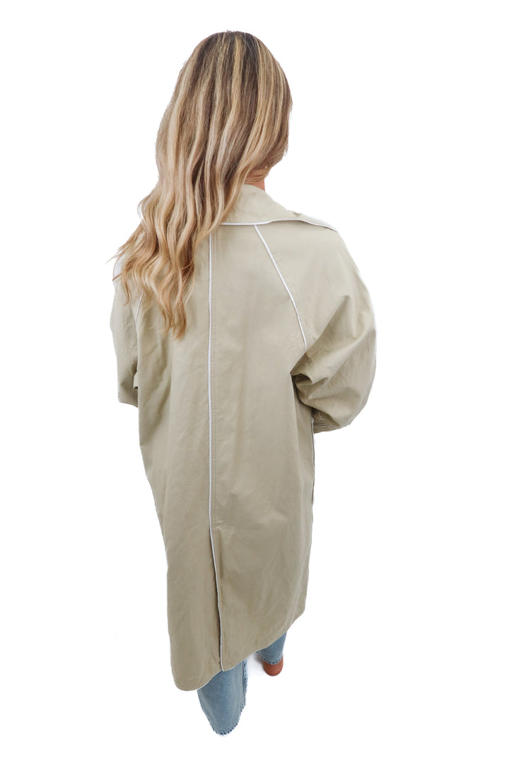 zara tan trench coat (s)