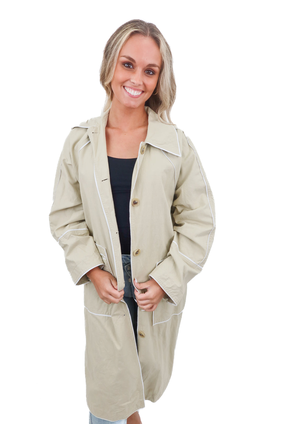 zara tan trench coat (s)