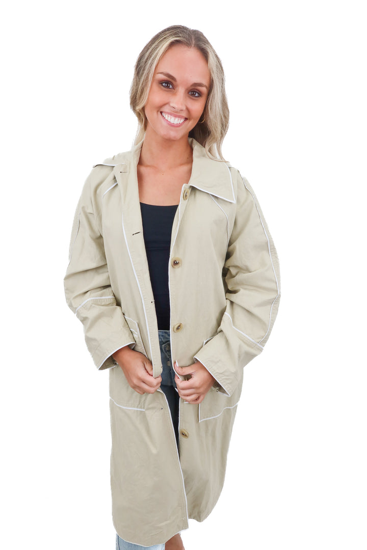 zara tan trench coat (s)