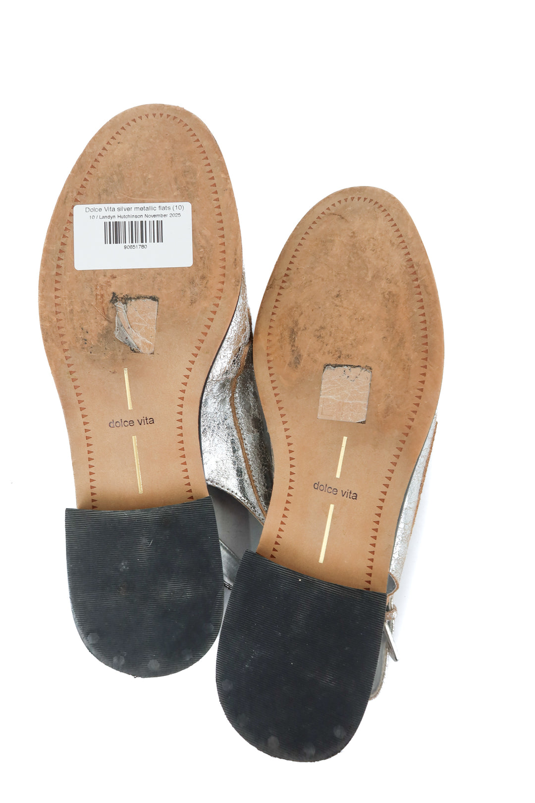 Dolce Vita silver metallic flats (10)