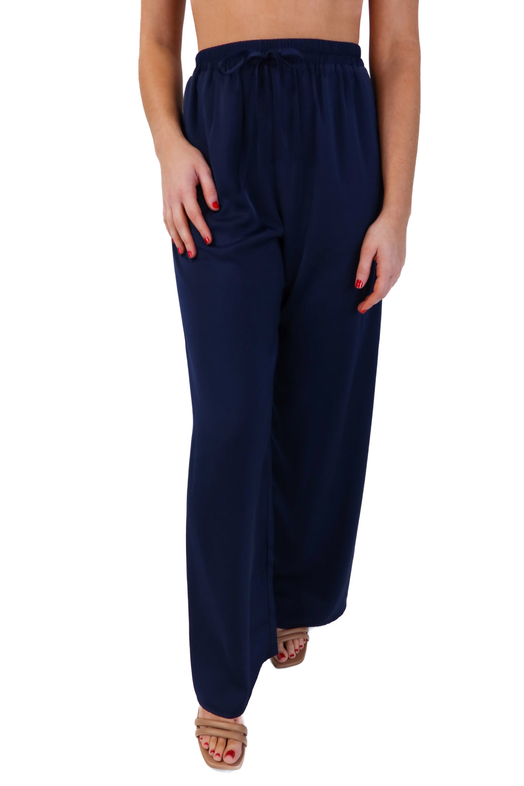 Vici exclusive navy wide leg pants NWT (s; retails for $58)