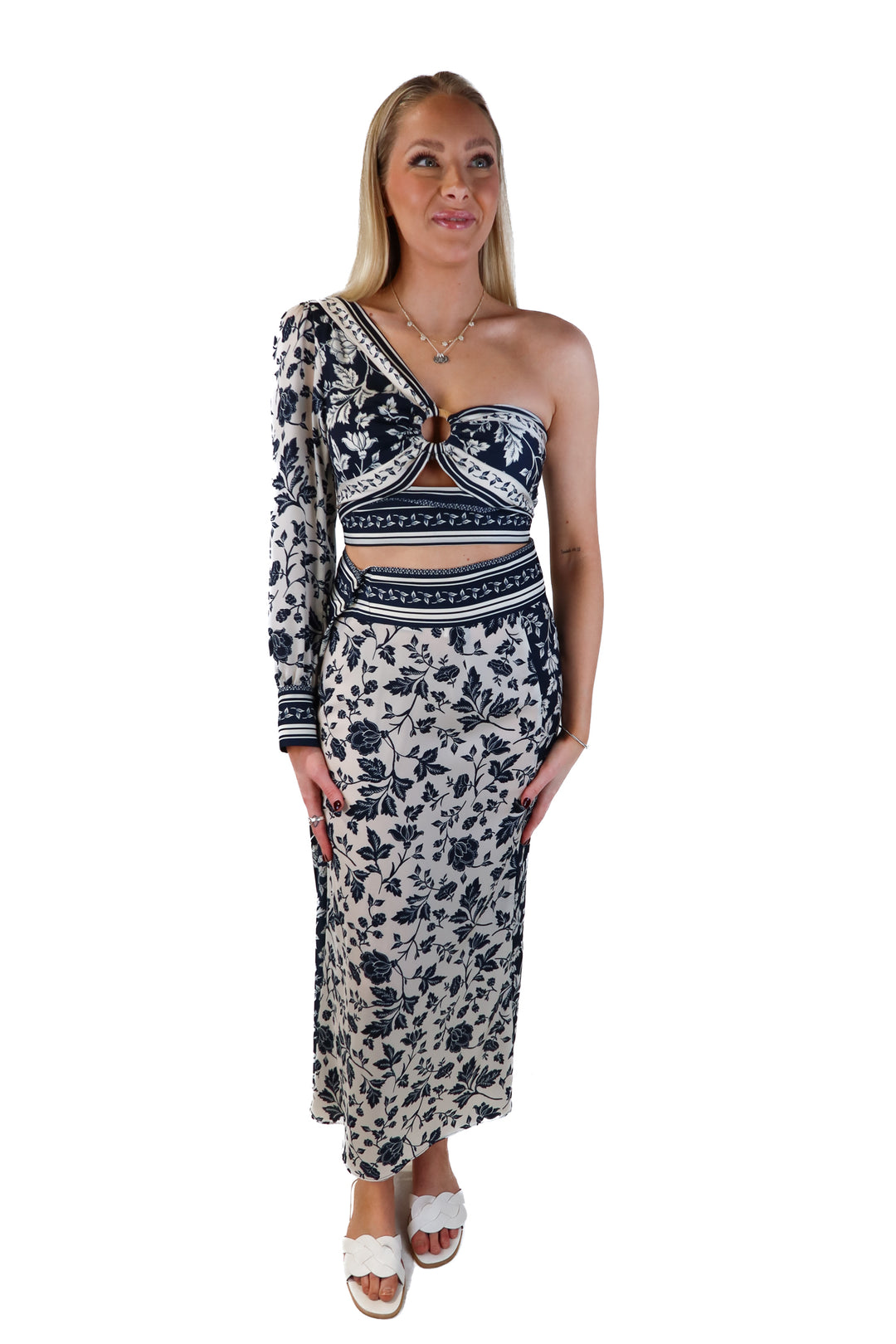 Ba&sh navy/white floral set (36; retails for $235)