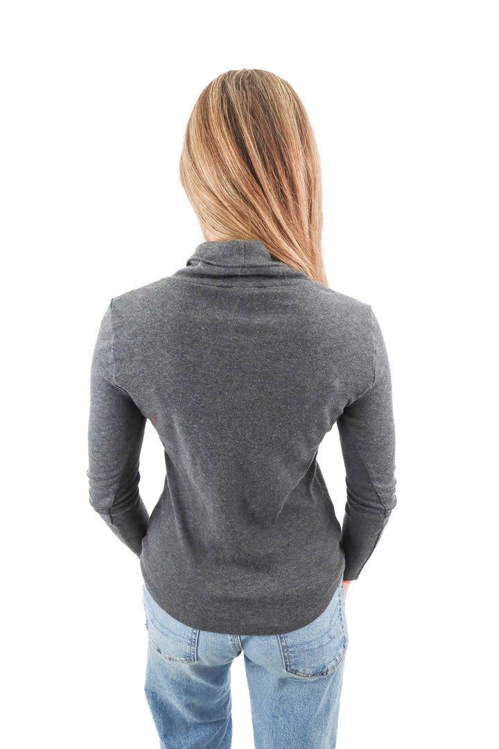 ann taylor weekend charcoal turtleneck top (XS)