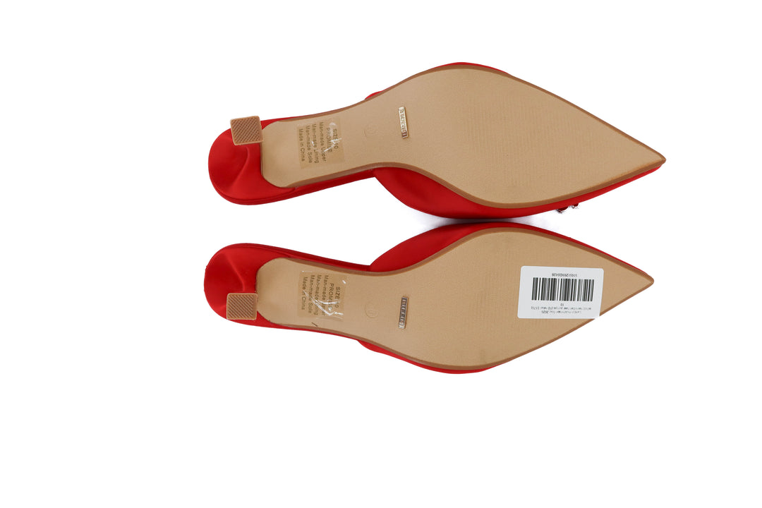 schutz red kitten heel pumps (10; retail $175)