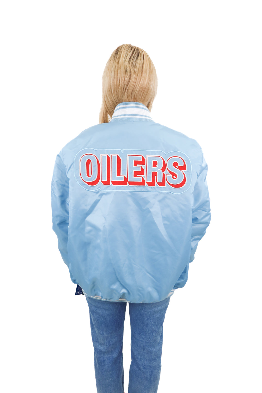 NFL oilers bomber jacket NWT (m; retail $145)