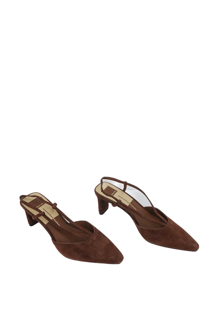dolce vita brown suede pointed heels nwob (10; retail $150)