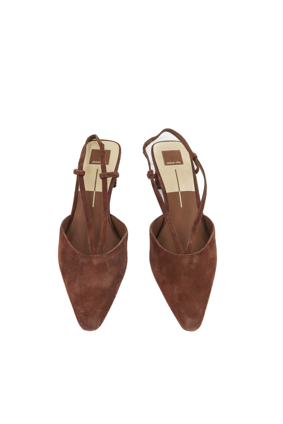 dolce vita brown suede pointed heels nwob (10; retail $150)