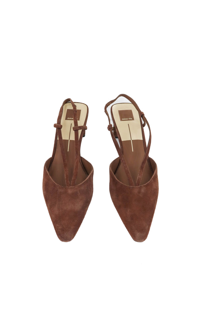 dolce vita brown suede pointed heels nwob (10; retail $150)