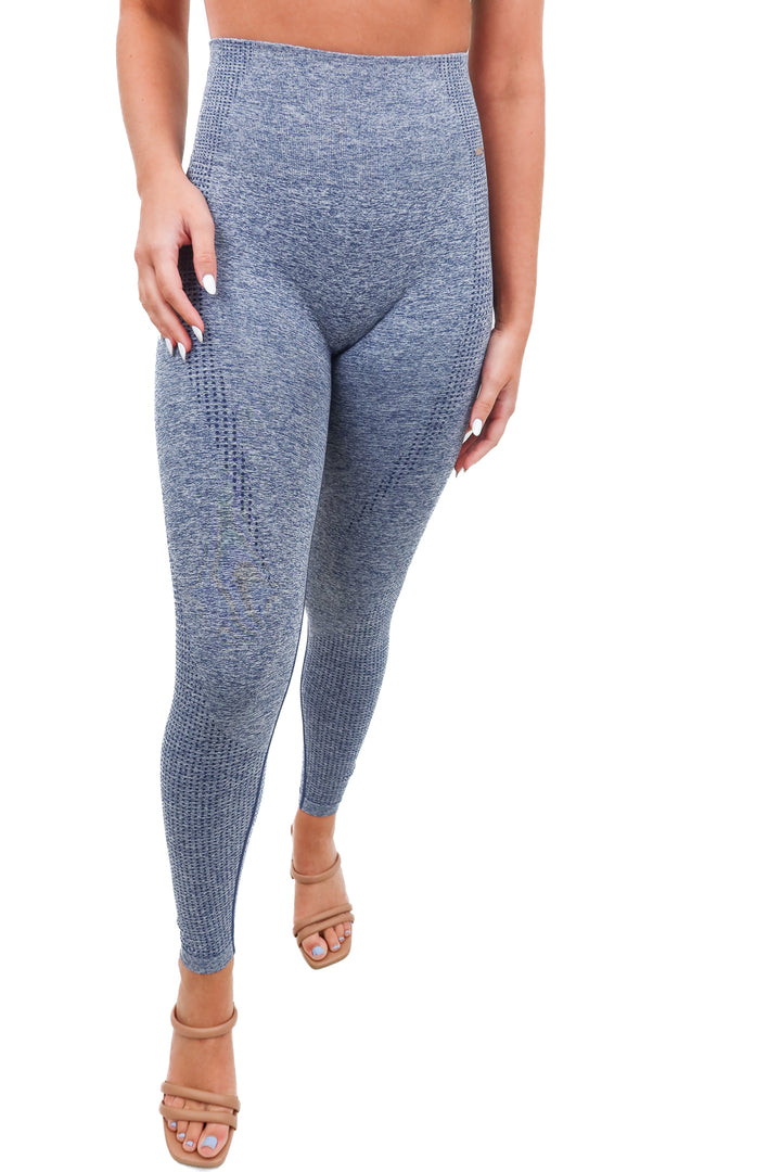 lilias heathered blue leggings (xs)