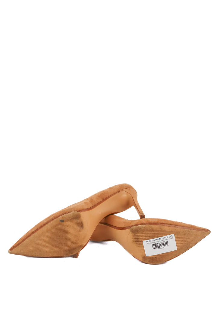 MNG tan suede pumps (42)