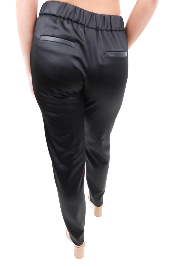 kora rae black satin joggers (0)