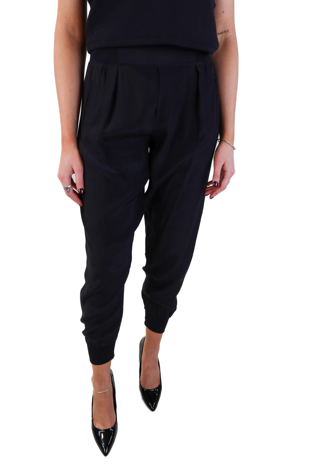 ATM black silk joggers (s; retails for $275)