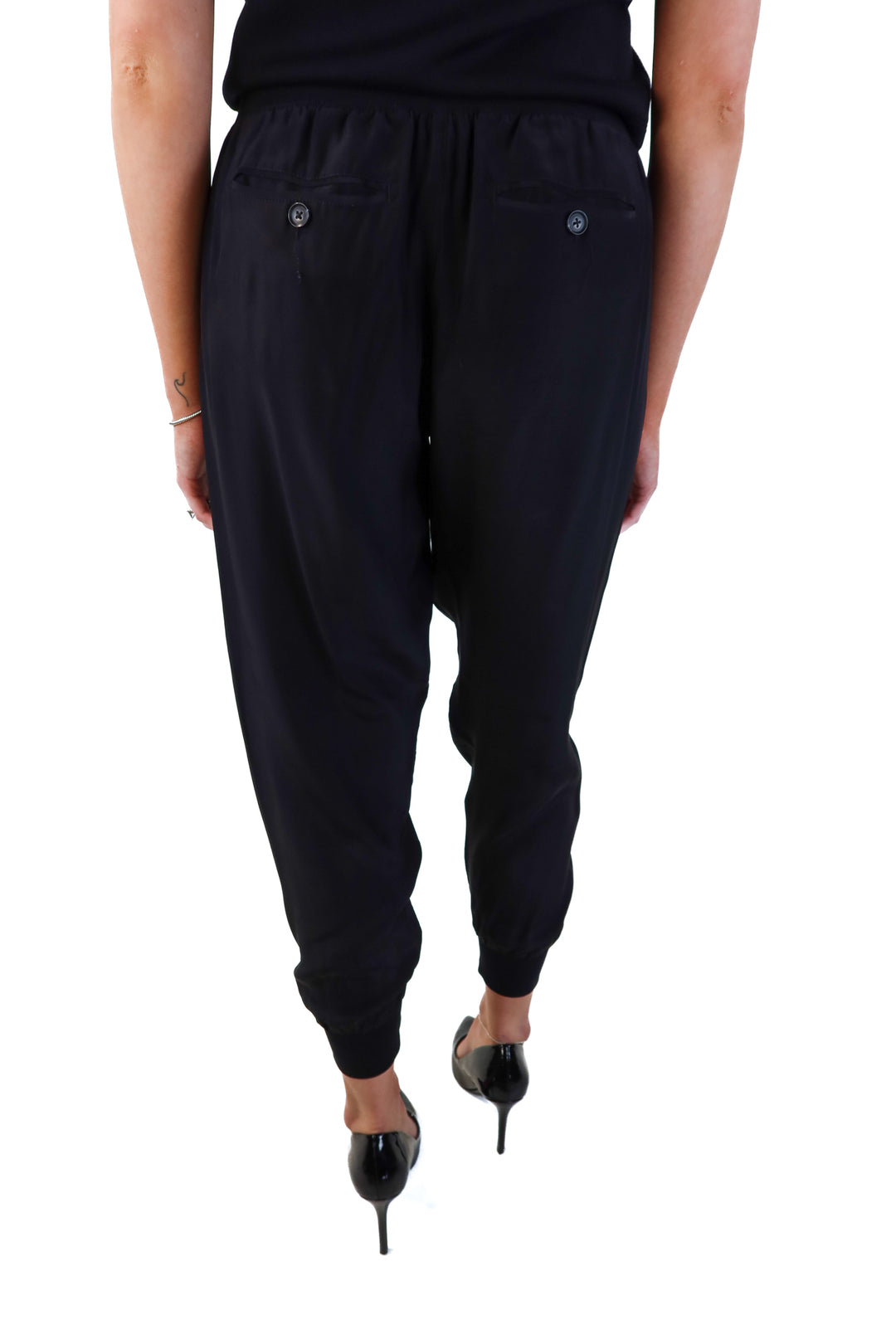 ATM black silk joggers (s; retails for $275)