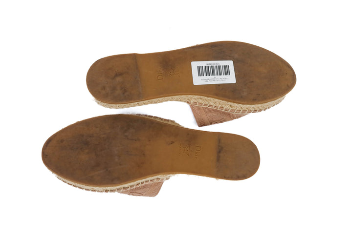 Christian dior nude espadrille slide (11; retail $995)