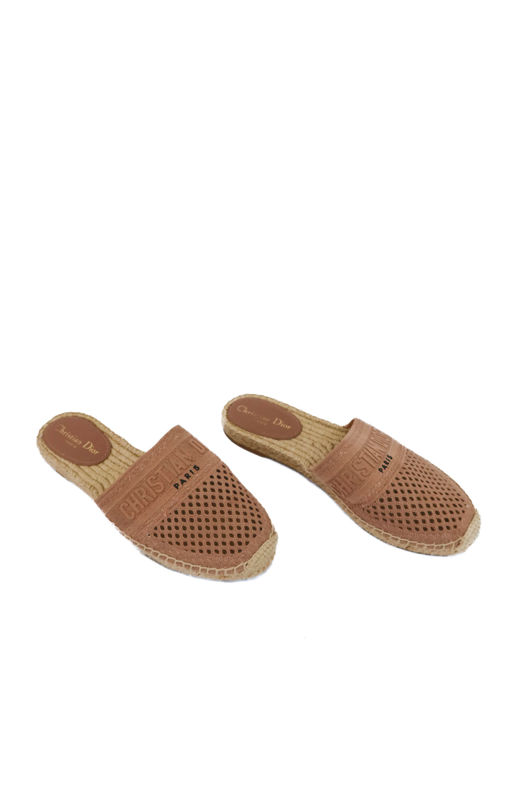 Christian dior nude espadrille slide (11; retail $995)