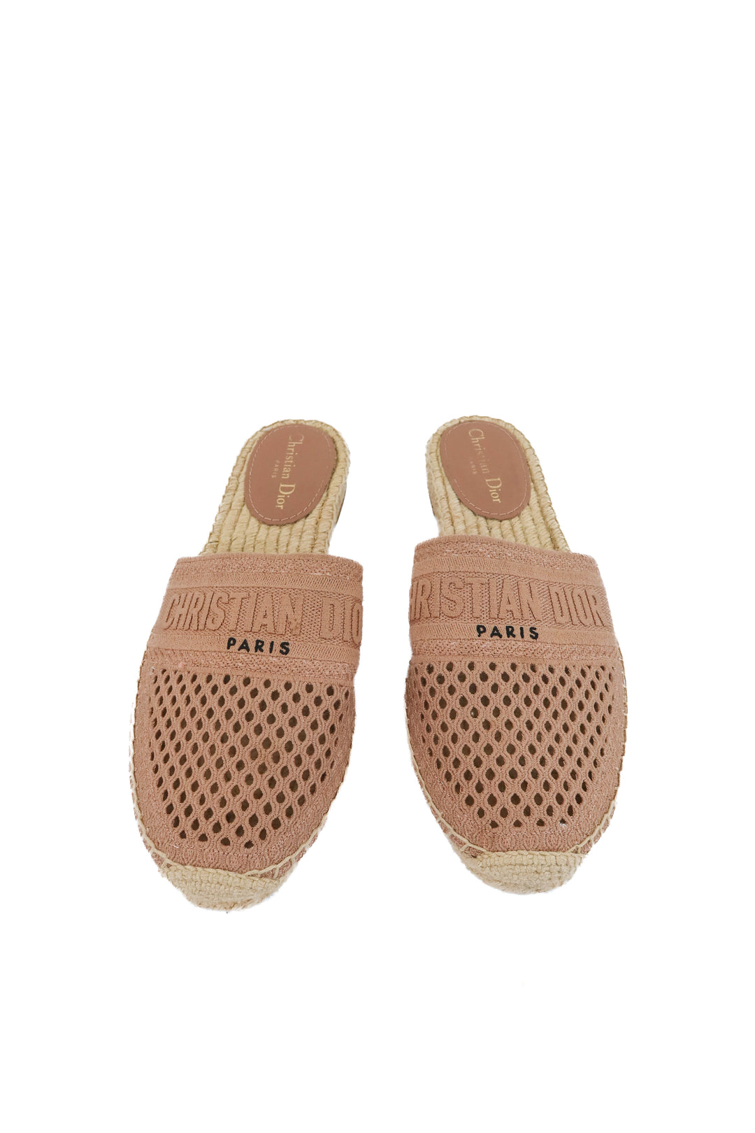 Christian dior nude espadrille slide (11; retail $995)