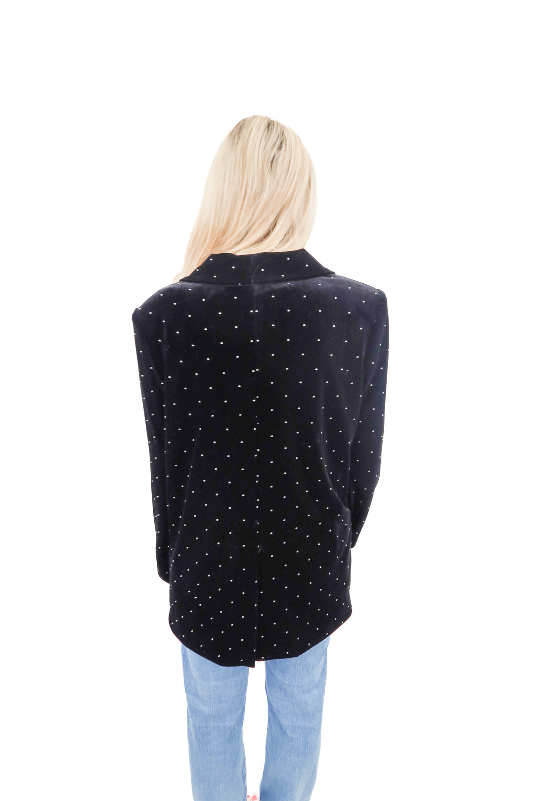 vici black rhinestone blazer (s; retail $88)