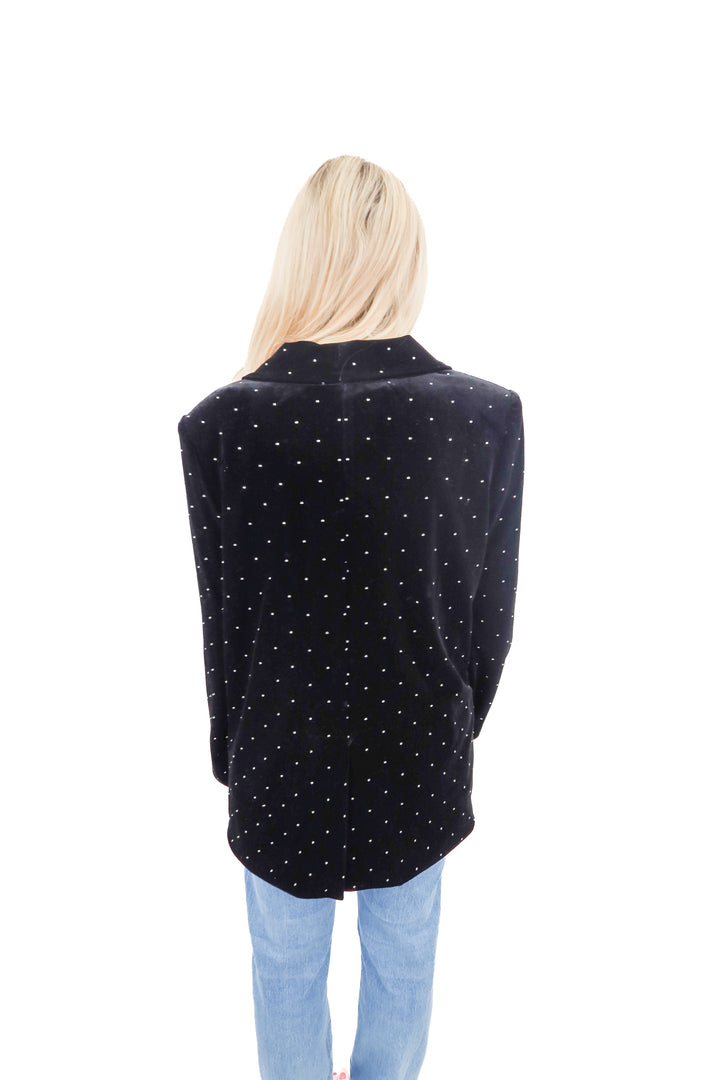 vici black rhinestone blazer (s; retail $88)