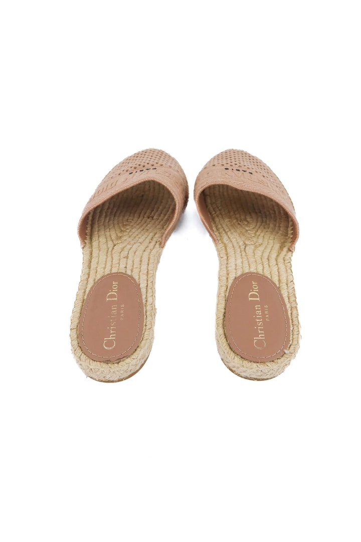 Christian dior nude espadrille slide (11; retail $995)