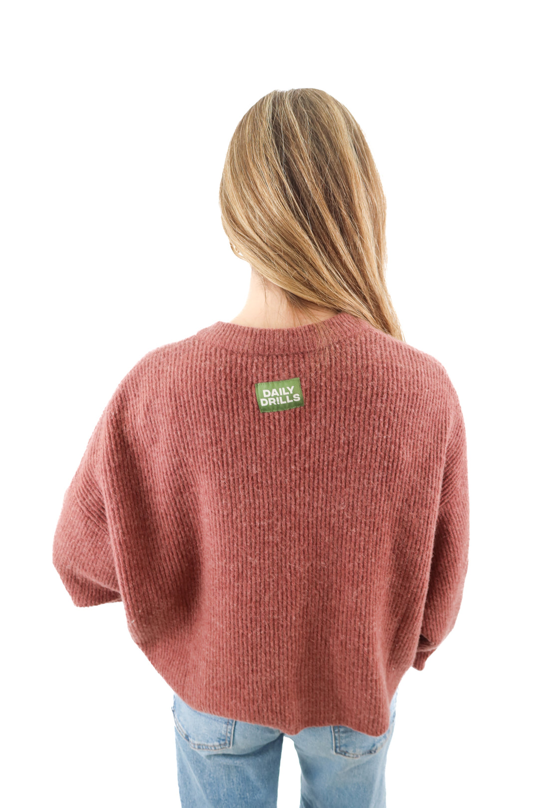 daily drills rose colored cardigan (xs)