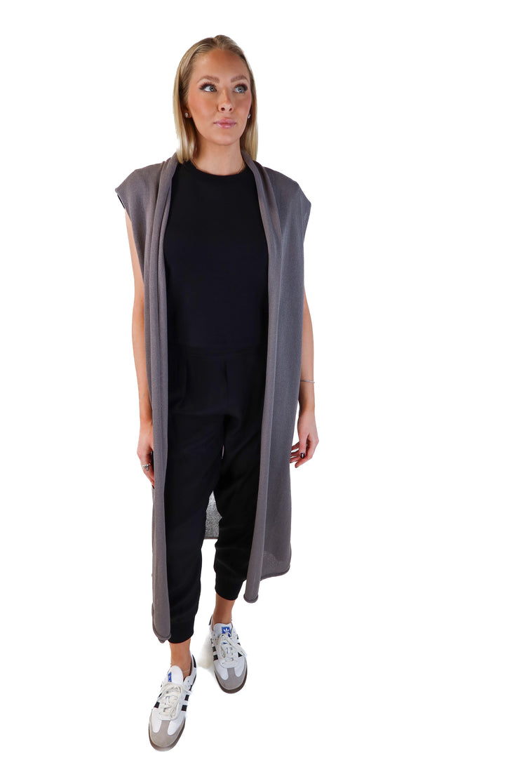 Zara Sleeveless Long Cardigan (S)