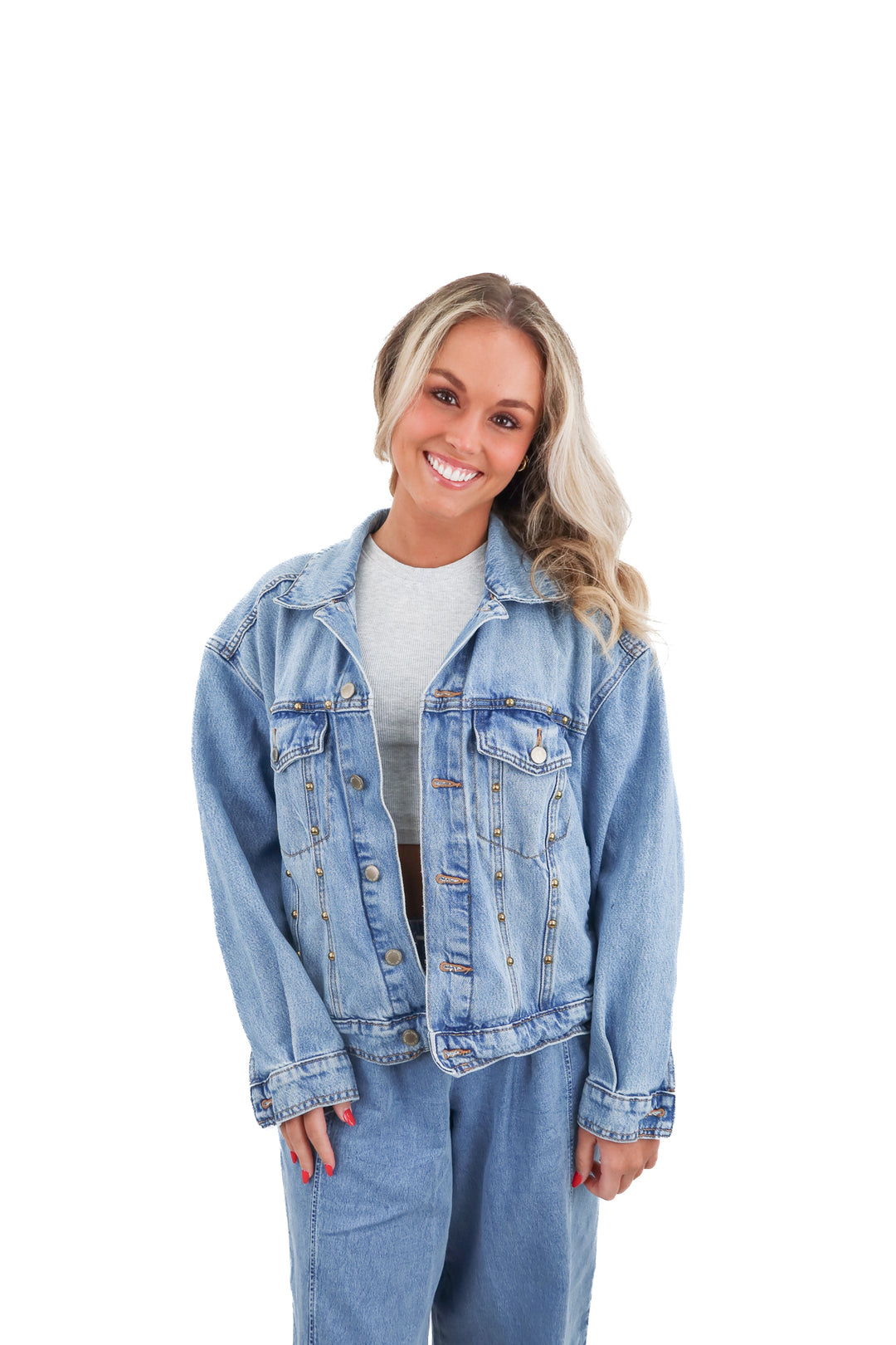 universal threads gold stud jacket (s)