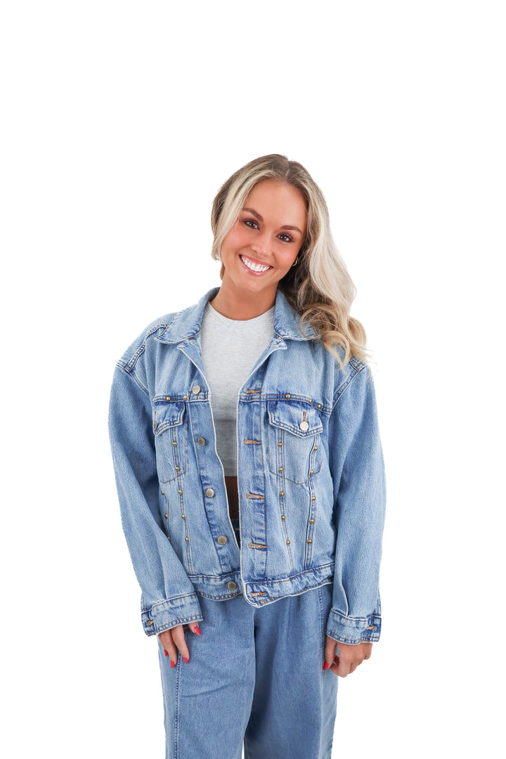 universal threads gold stud jacket (s)
