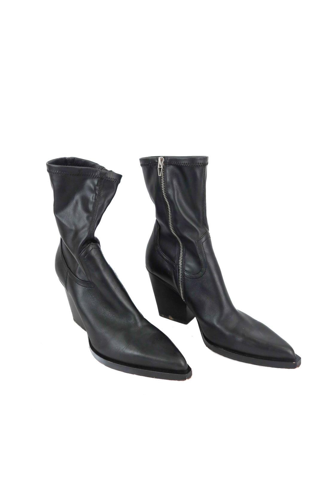 Dolce Vita black leather midi boots (10)