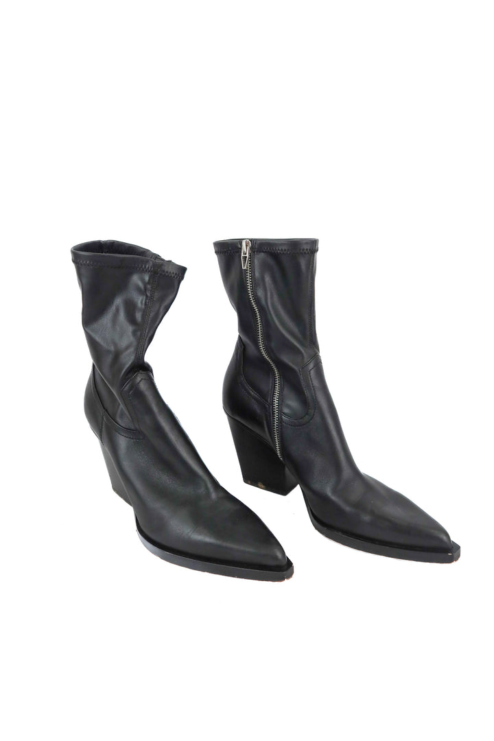 Dolce Vita black leather midi boots (10)